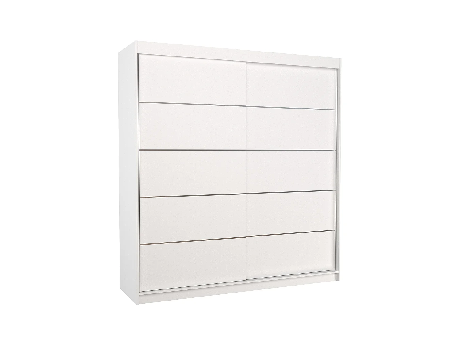 Armoire chambre adulte blanche 2 portes coulissantes Yvona 200cm