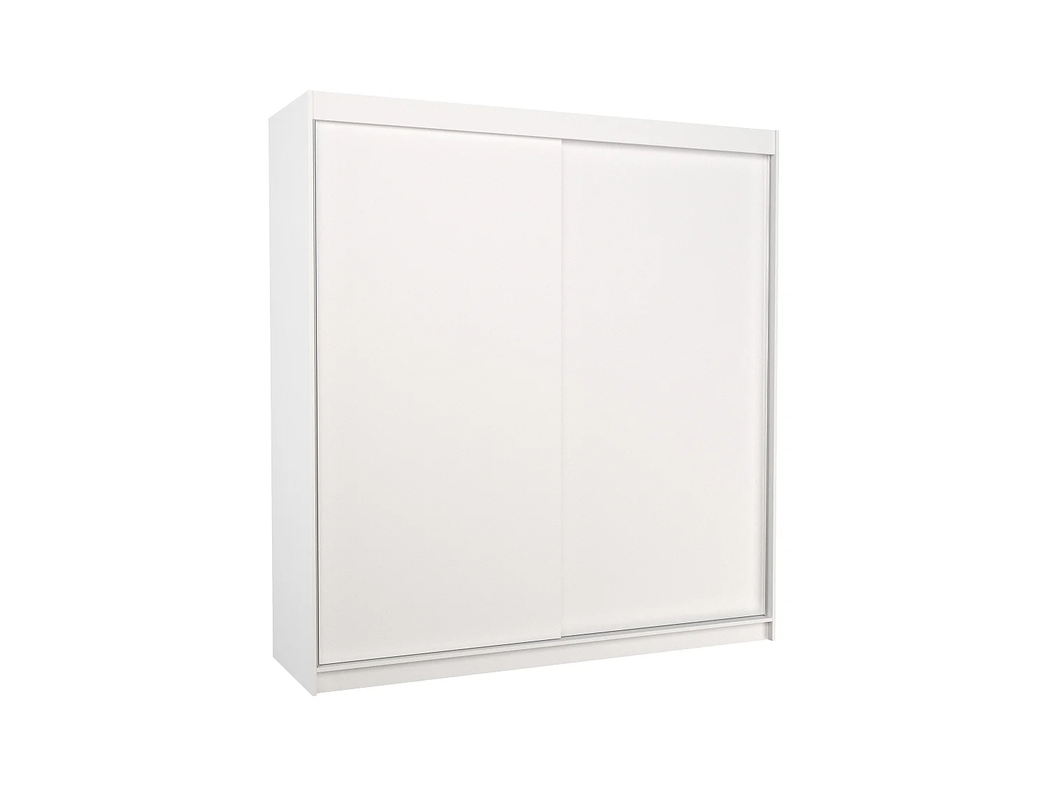 Armoire chambre adulte blanche 2 portes coulissantes Terika 200cm