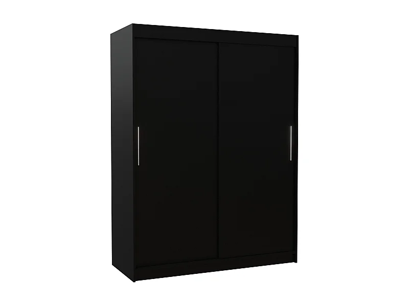 Armoire de chambre à coucher noir 2 portes coulissantes Douva 150cm