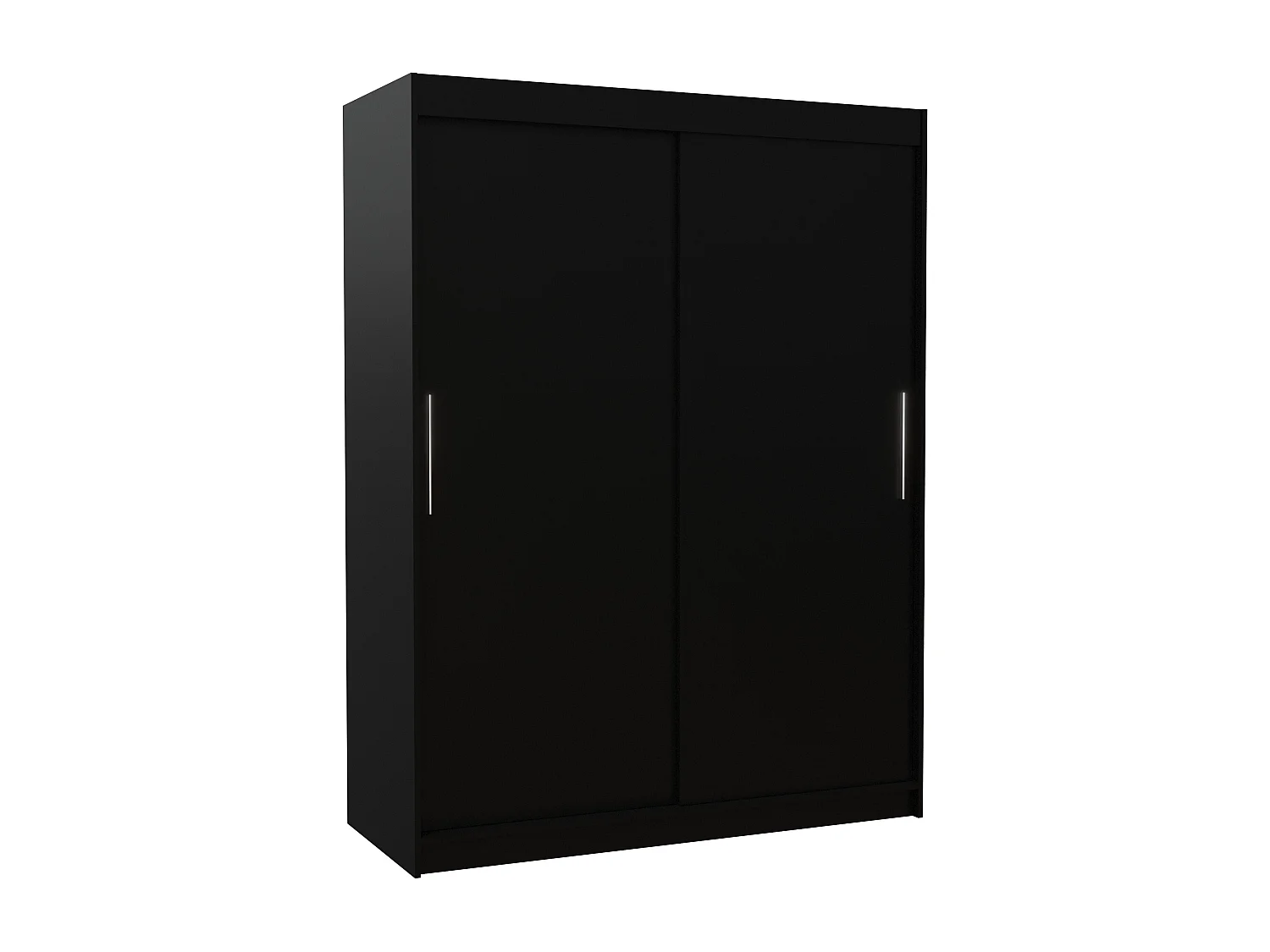 Armoire de chambre à coucher noir 2 portes coulissantes Douva 150cm