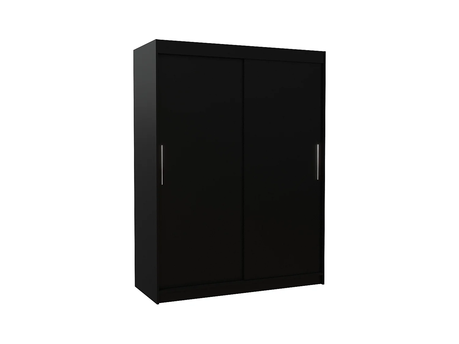 Armoire de chambre à coucher noir 2 portes coulissantes Douva 150cm