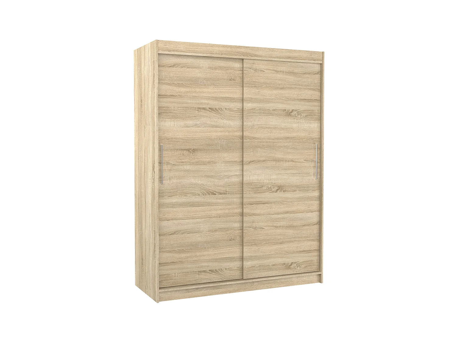 Armoire de chambre à coucher naturel 2 portes coulissantes Douva 150cm