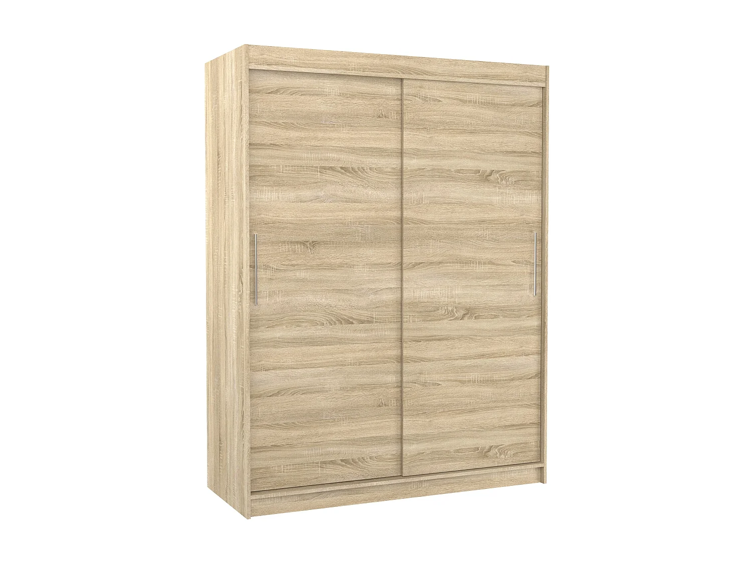 Armoire de chambre à coucher naturel 2 portes coulissantes Douva 150cm