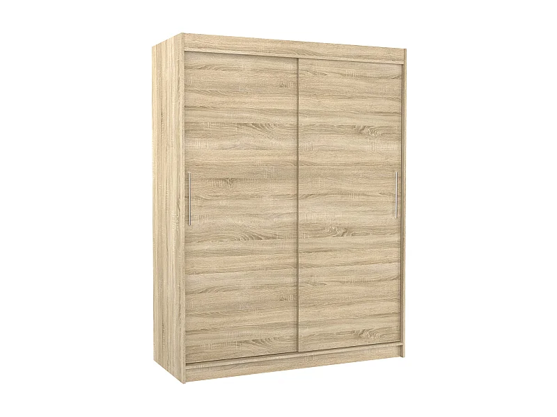 Armoire de chambre à coucher naturel 2 portes coulissantes Douva 150cm