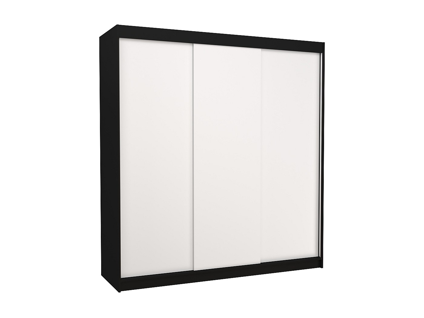 Grande Armoire 3 Portes Conforama - Noir Et Blanc - 212 Cm