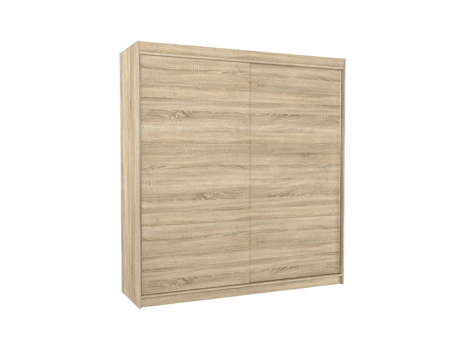 Armoire chambre adulte bois clair 2 portes coulissantes Terika 200cm