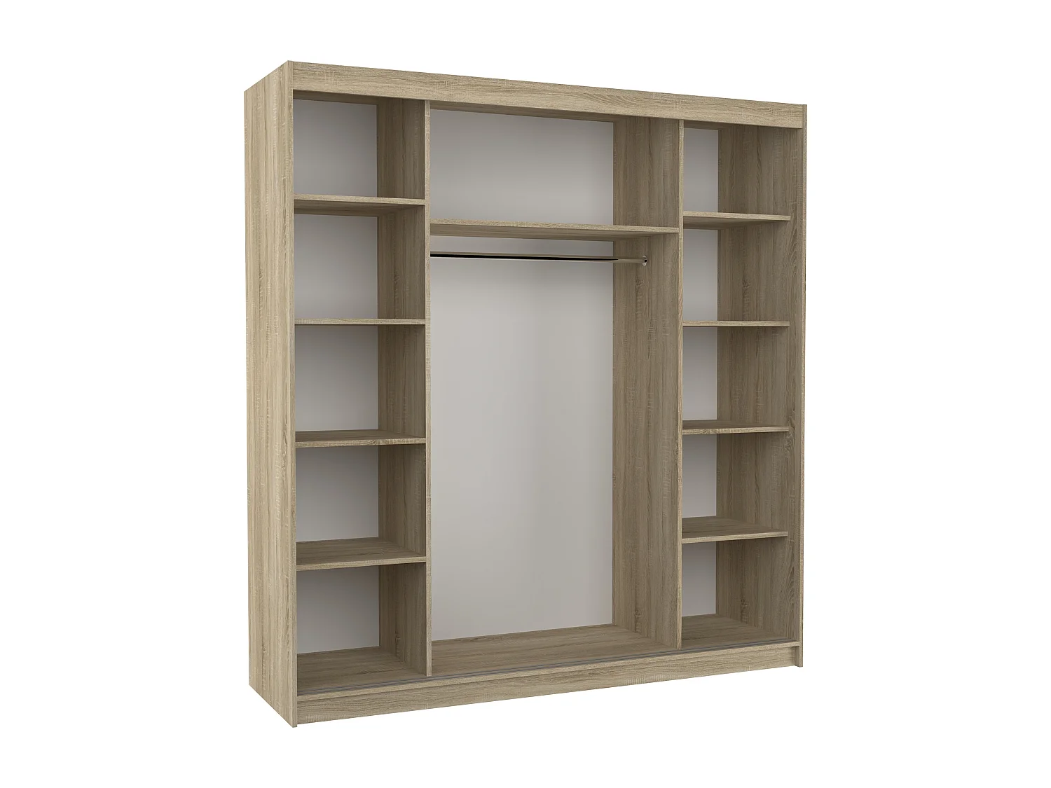 Armoire chambre adulte VONA 200cm – Design contemporain-Naturel