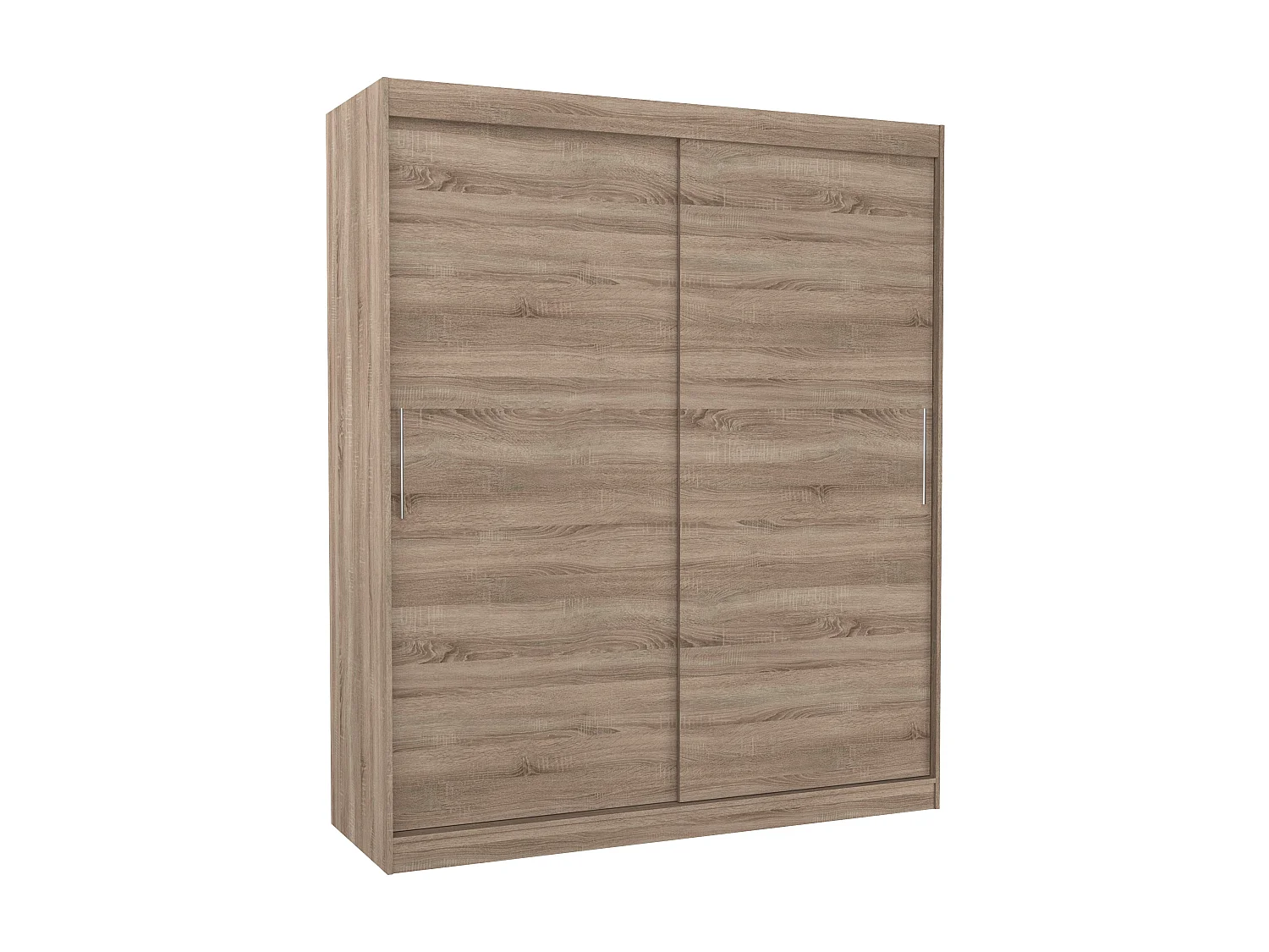 Armoire de chambre à coucher bois truffe 2 portes coulissantes Kelly 180cm