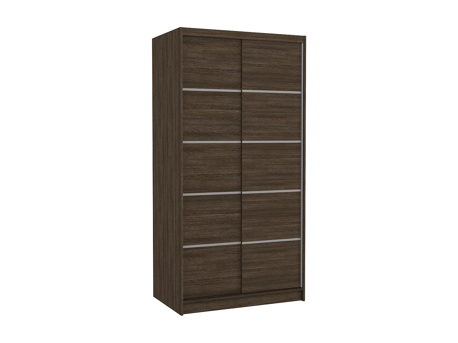 Petite armoire de chambre marron 2 portes coulissantes Rika 100cm