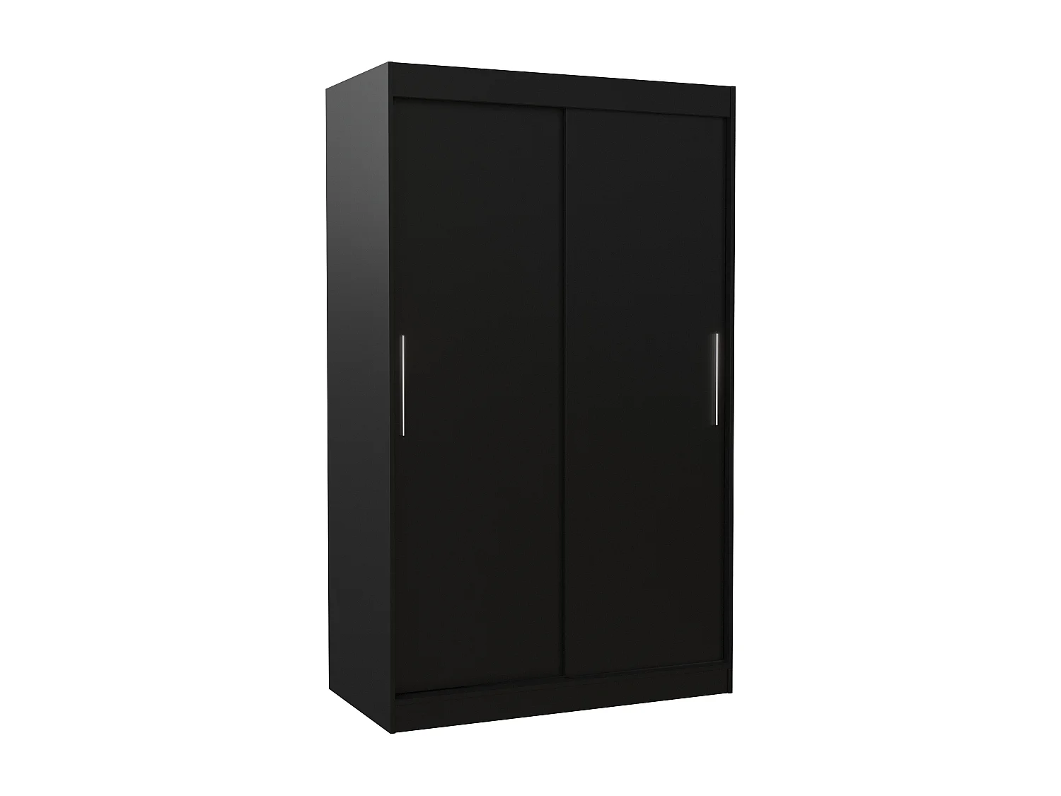 Petite armoire de chambre noir avec 2 portes coulissantes Keria 120cm
