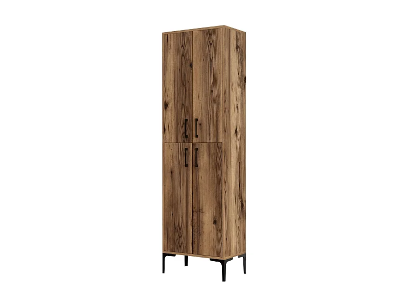 Armoire polyvalente bois noyer Kliko 60cm