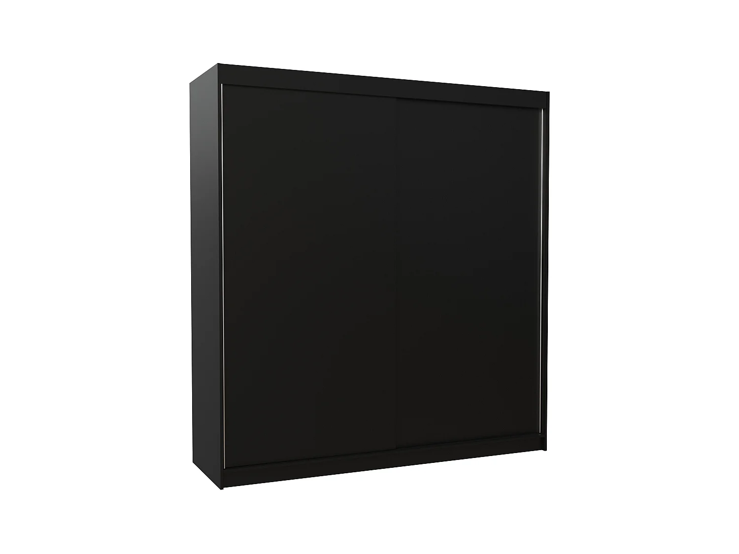 Armoire chambre adulte noir 2 portes coulissantes Terika 200cm