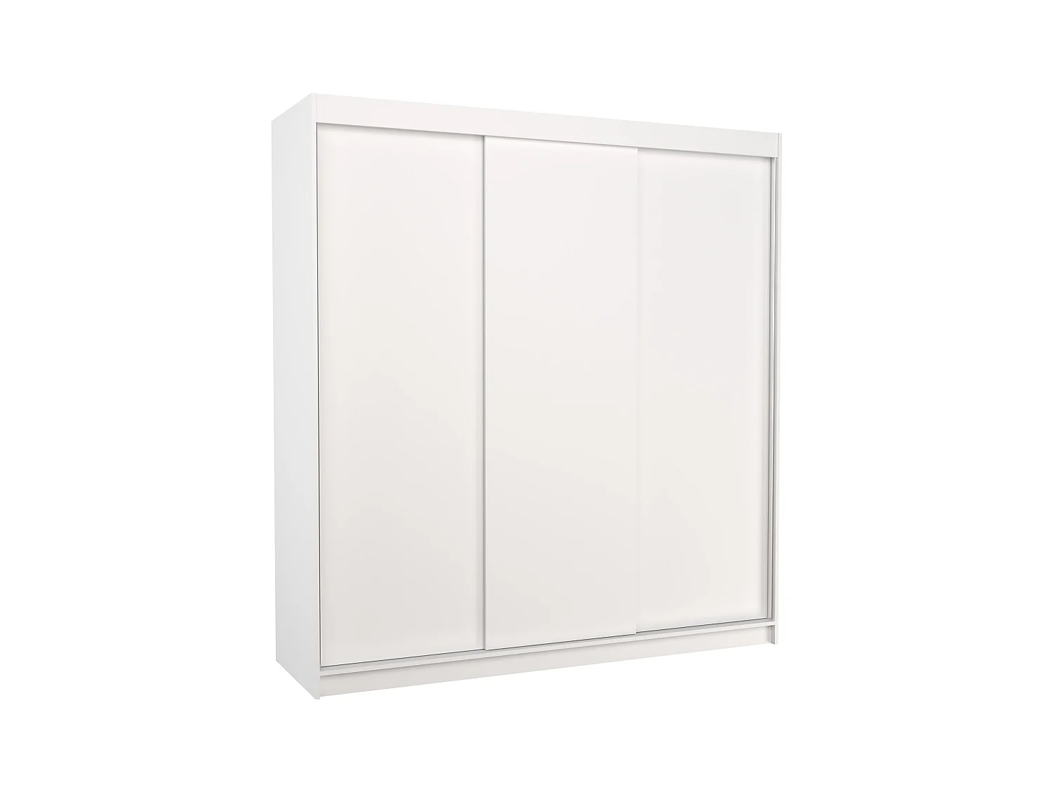 Armoire chambre adulte blanche 2 portes coulissantes Kamia 200cm