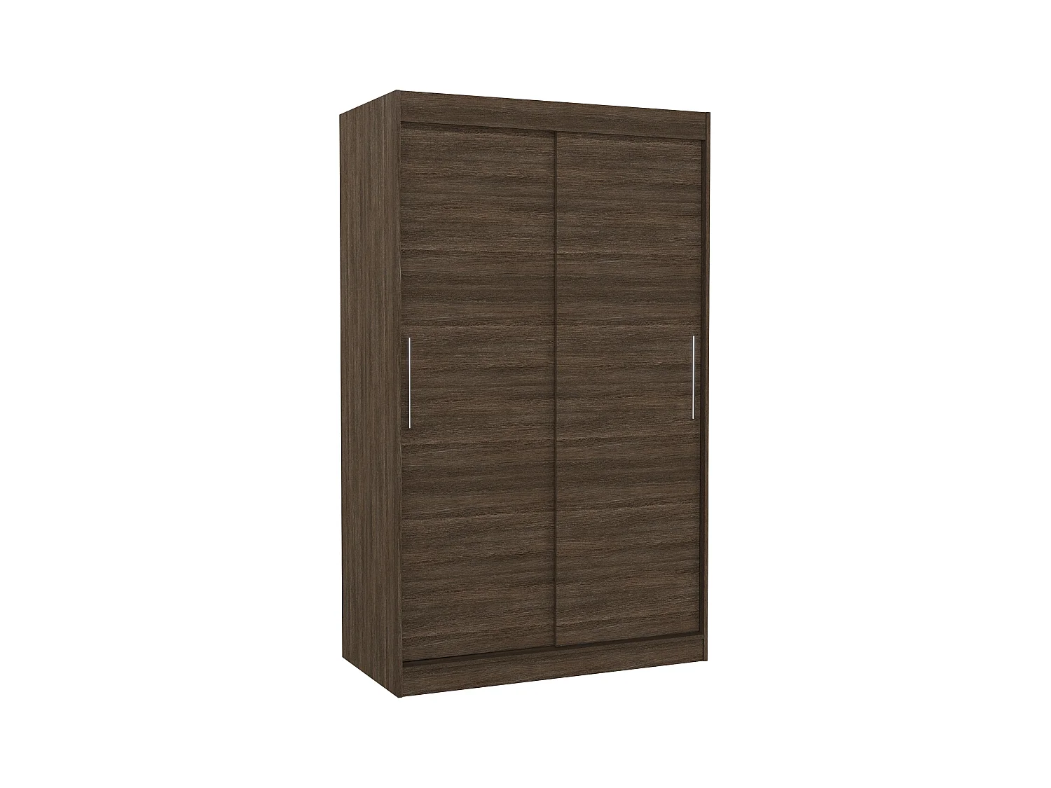 Petite armoire de chambre marron avec 2 portes coulissantes Keria 120cm