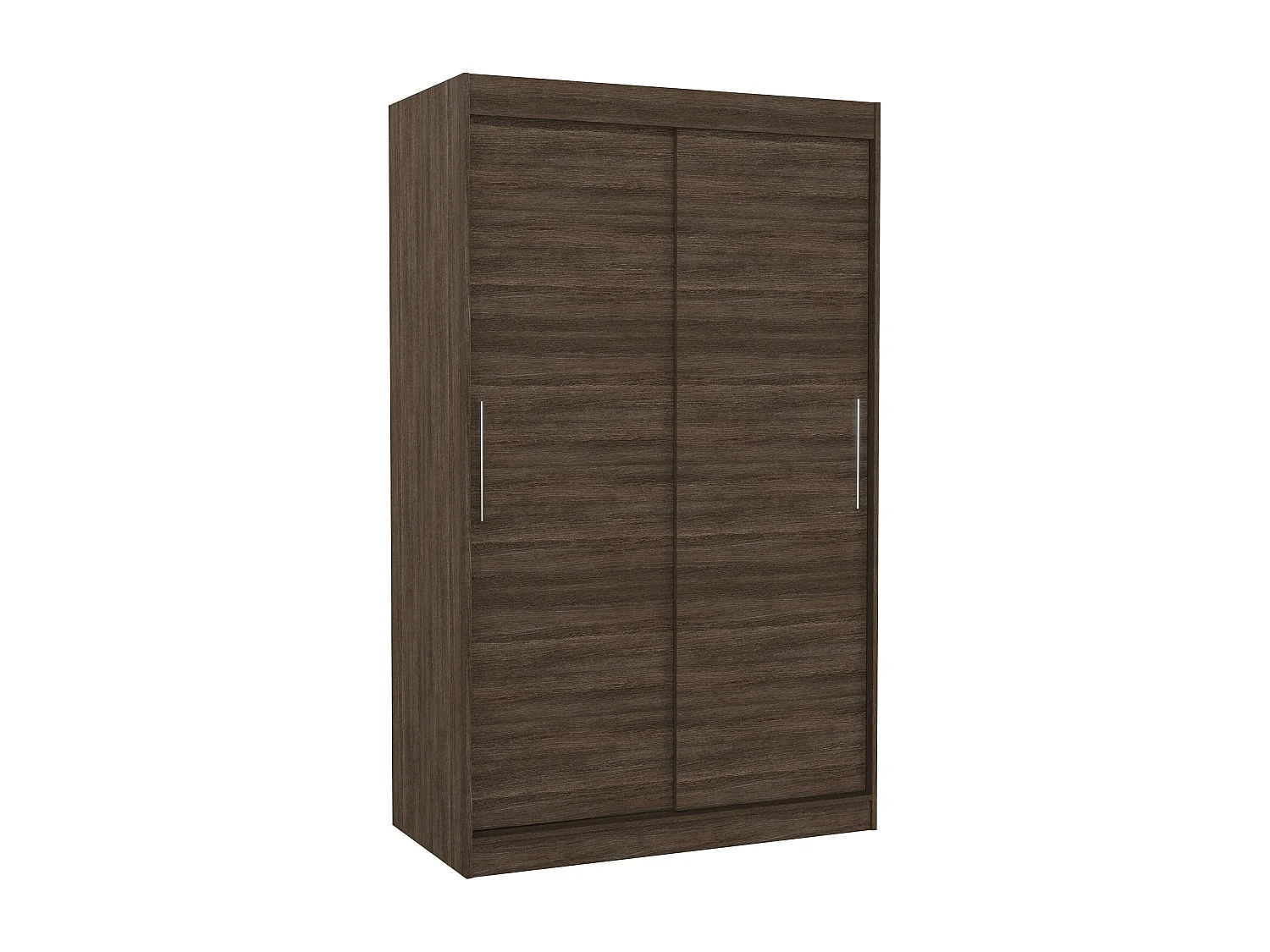 Petite armoire de chambre marron avec 2 portes coulissantes Keria 120cm