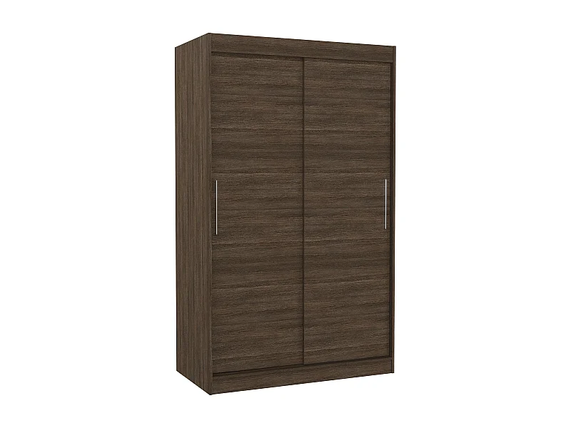 Petite armoire de chambre marron avec 2 portes coulissantes Keria 120cm