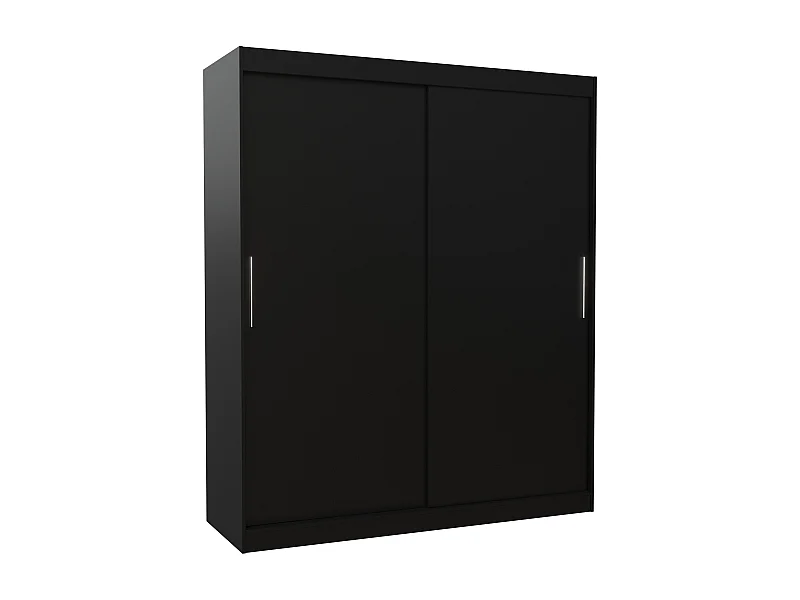 Armoire de chambre à coucher noir 2 portes coulissantes Kelly 180cm