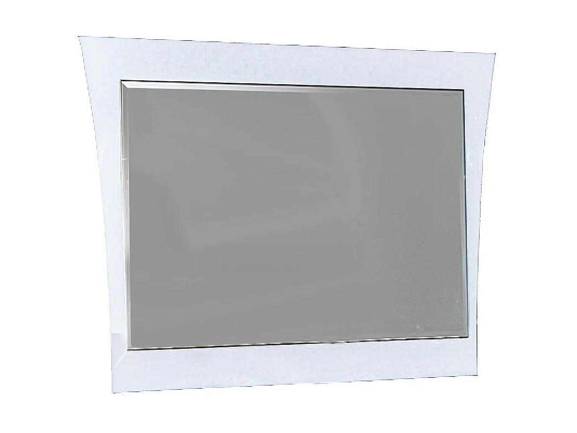 Miroir mural rectangulaire design bois laqué blanc Jade 80cm