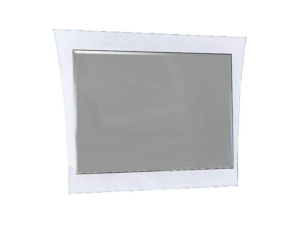 Rechthoekige wandspiegel design in wit gelakt hout Jade 80 cm