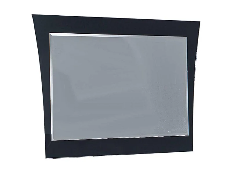 Miroir mural rectangulaire design bois laqué noir Jade 80cm