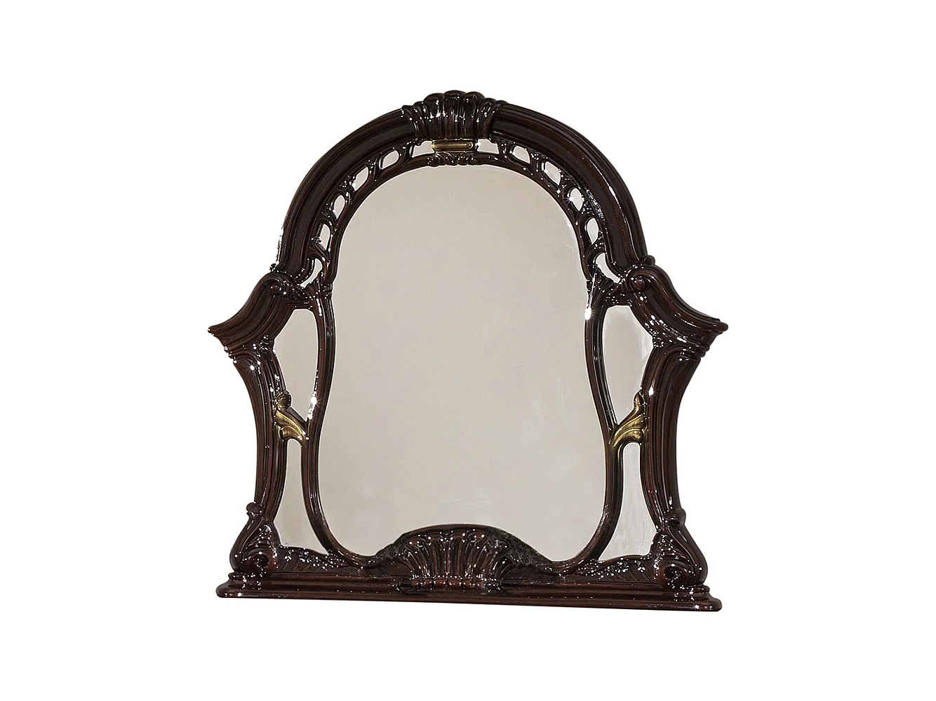 Miroir mural laqué acajou Soraya 114cm