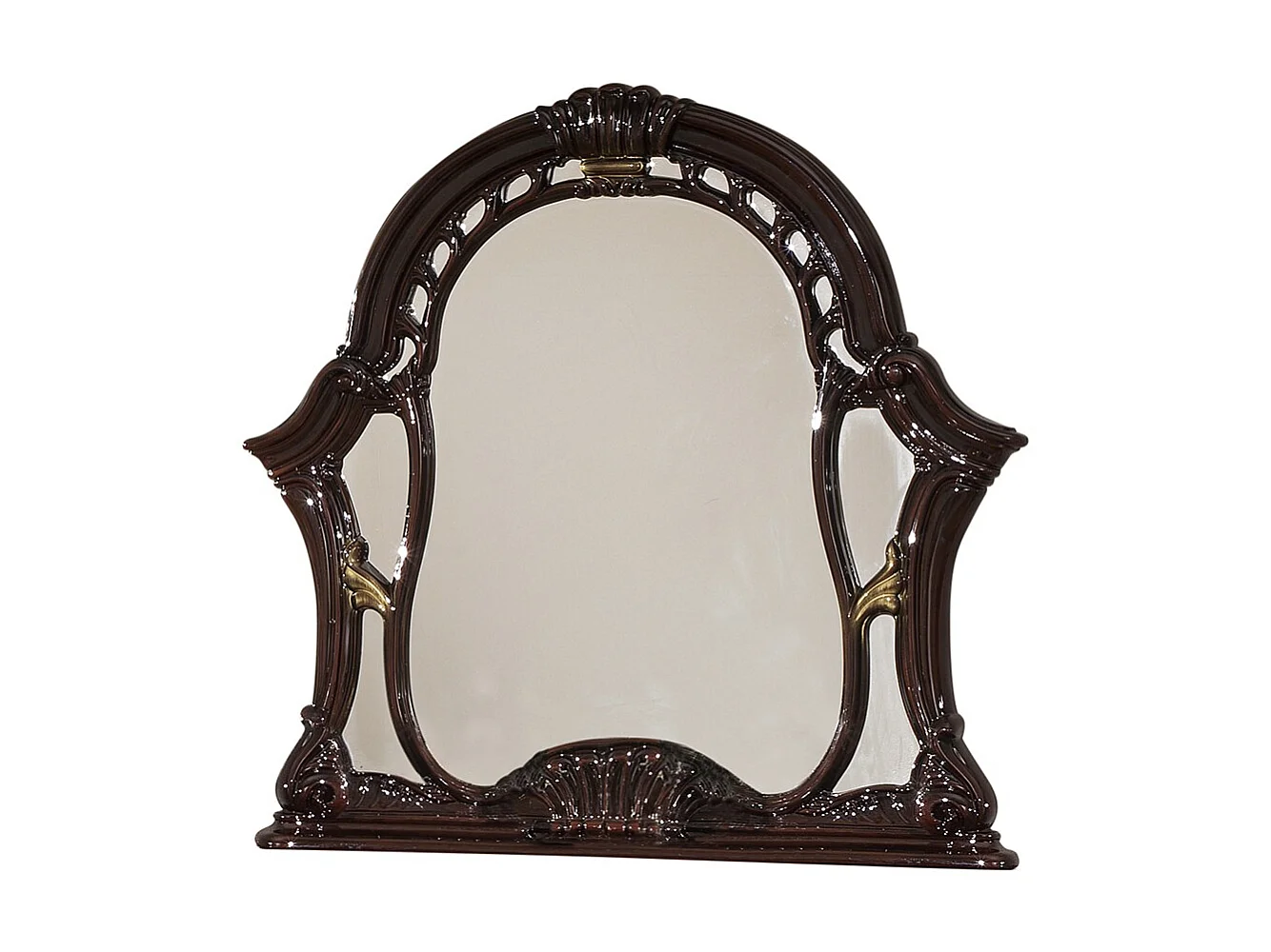 Miroir mural laqué acajou Soraya 114cm