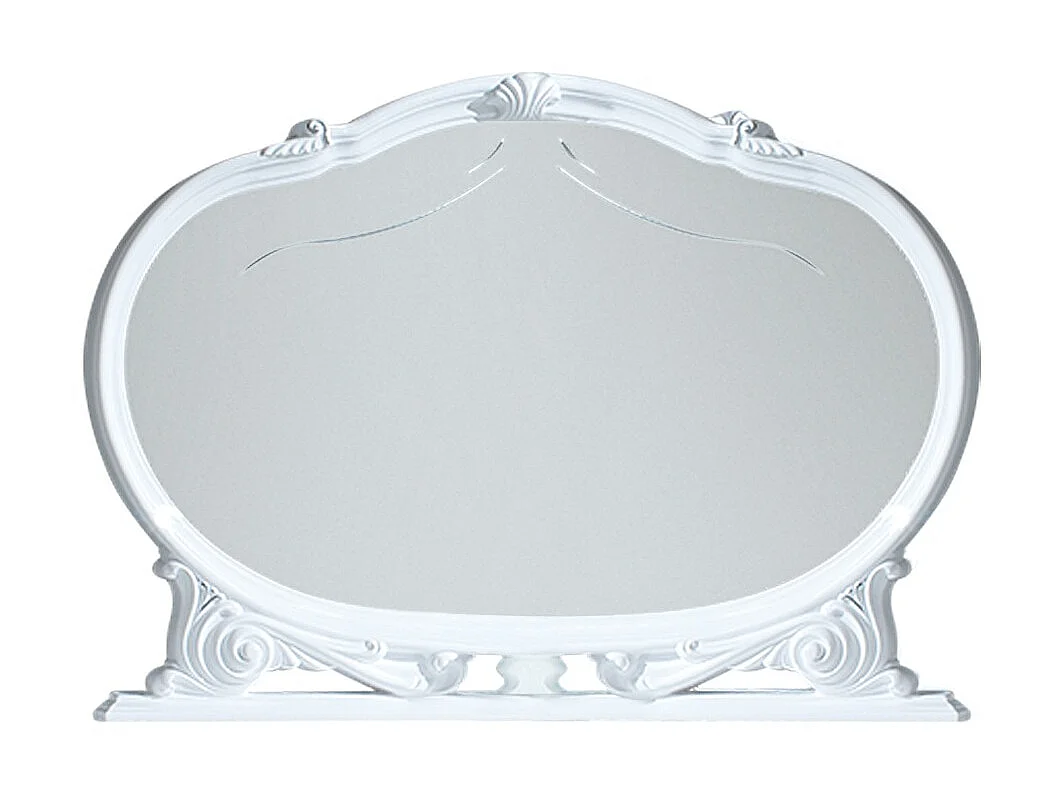 Venus wit glanzend gelakt gelakt houten wandspiegel 130 cm