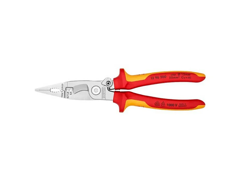 Pince pour installations électriques chromée 200mm KNIPEX 13 96 200