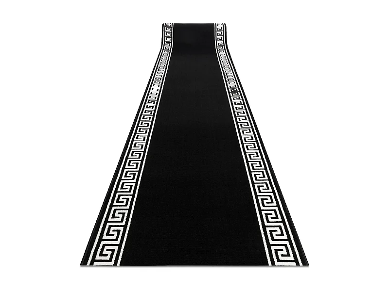 TAPIS DE COULOIR BCF MORAD Grek grec noir 120x620 cm