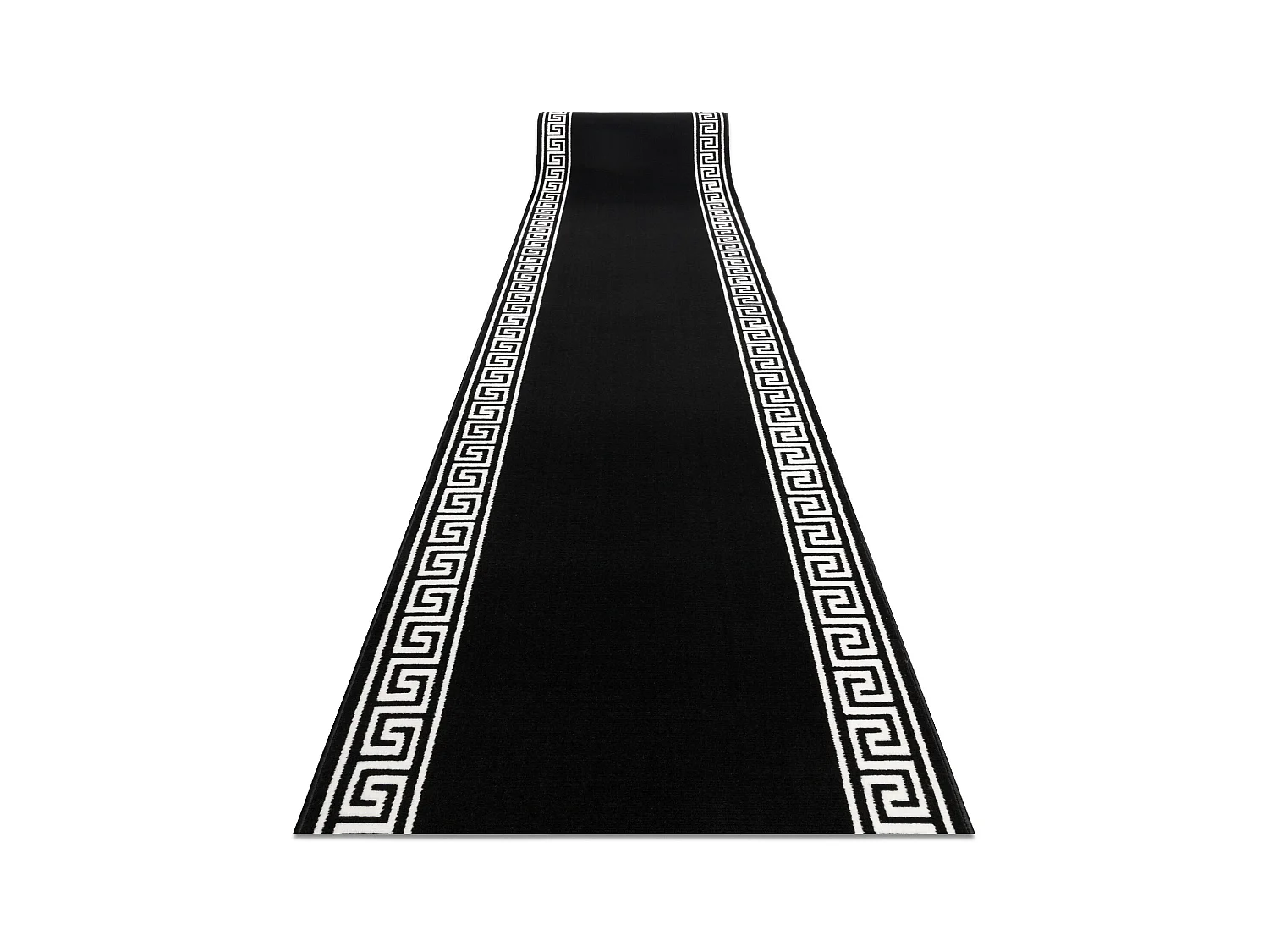 TAPIS DE COULOIR BCF MORAD Grek grec noir 120x620 cm