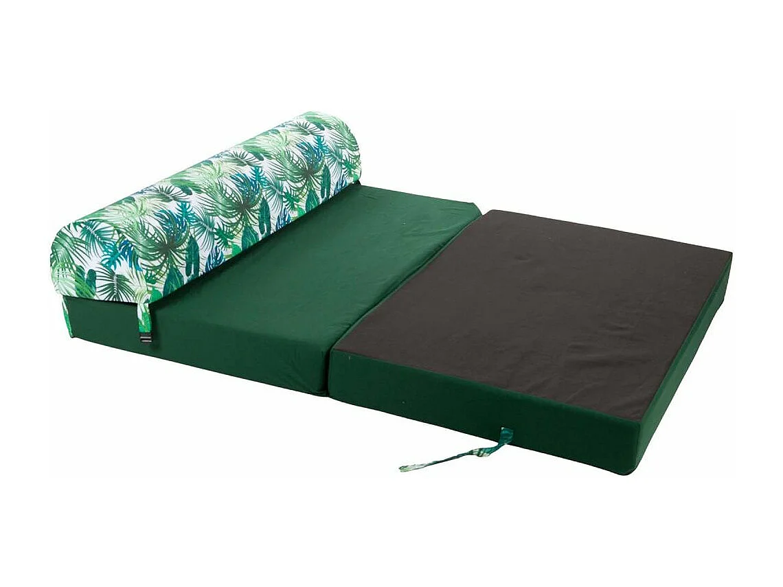Chauffeuse double en coton coussin imprimé Deep jungle