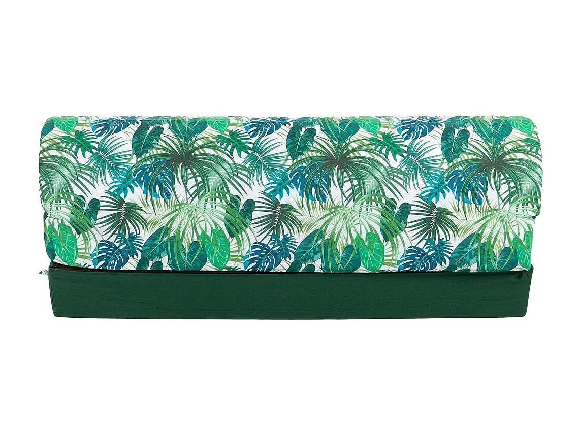 Chauffeuse double en coton coussin imprimé Deep jungle