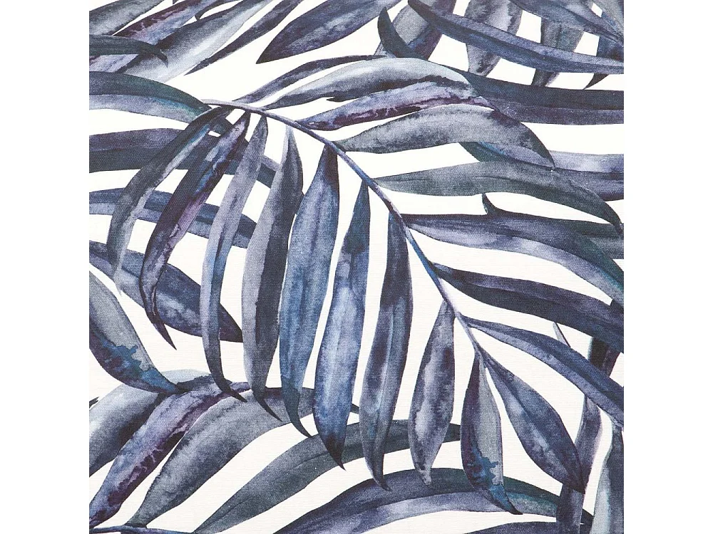 Chauffeuse double en coton coussin imprimé Bleu palm