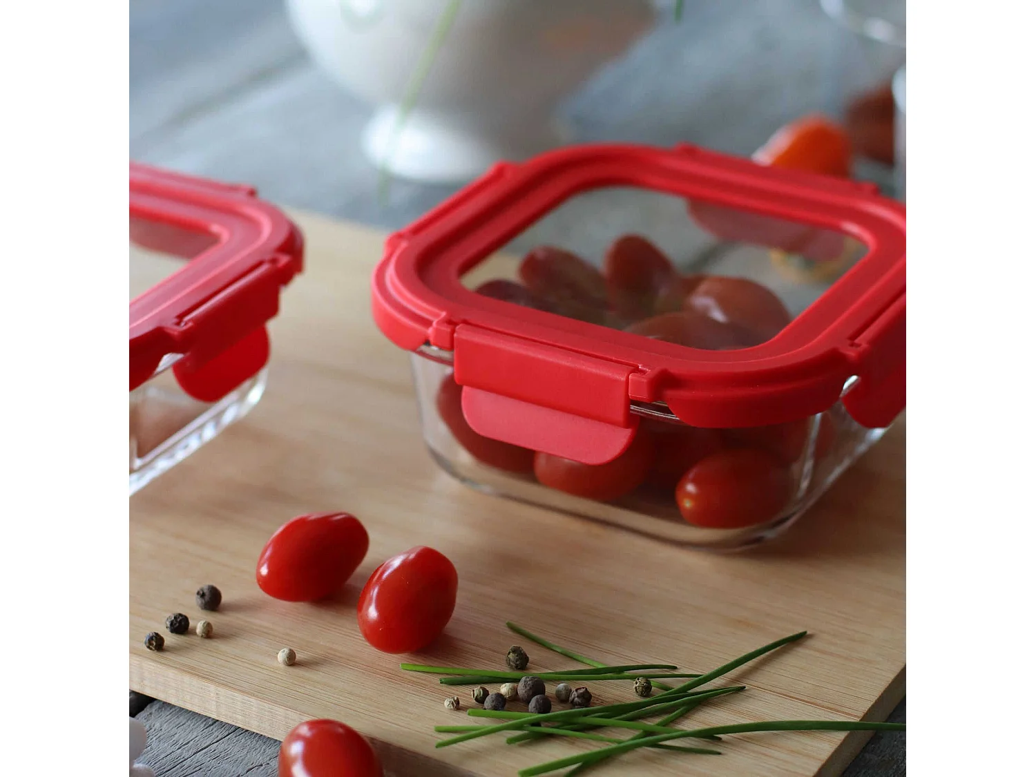 Menastyl - Boite Hermetique Carree Cristal 500ml En Verre Avec Couvercle