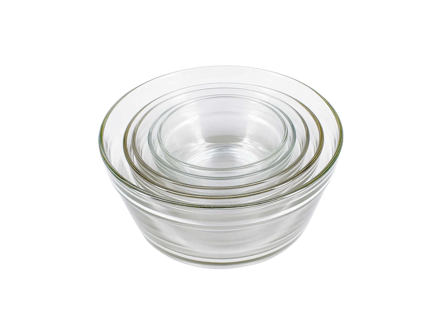 Menastyl - Boite Des 5 Bols Cassis En Verre Sodocalcique Avec Couvercle Gris