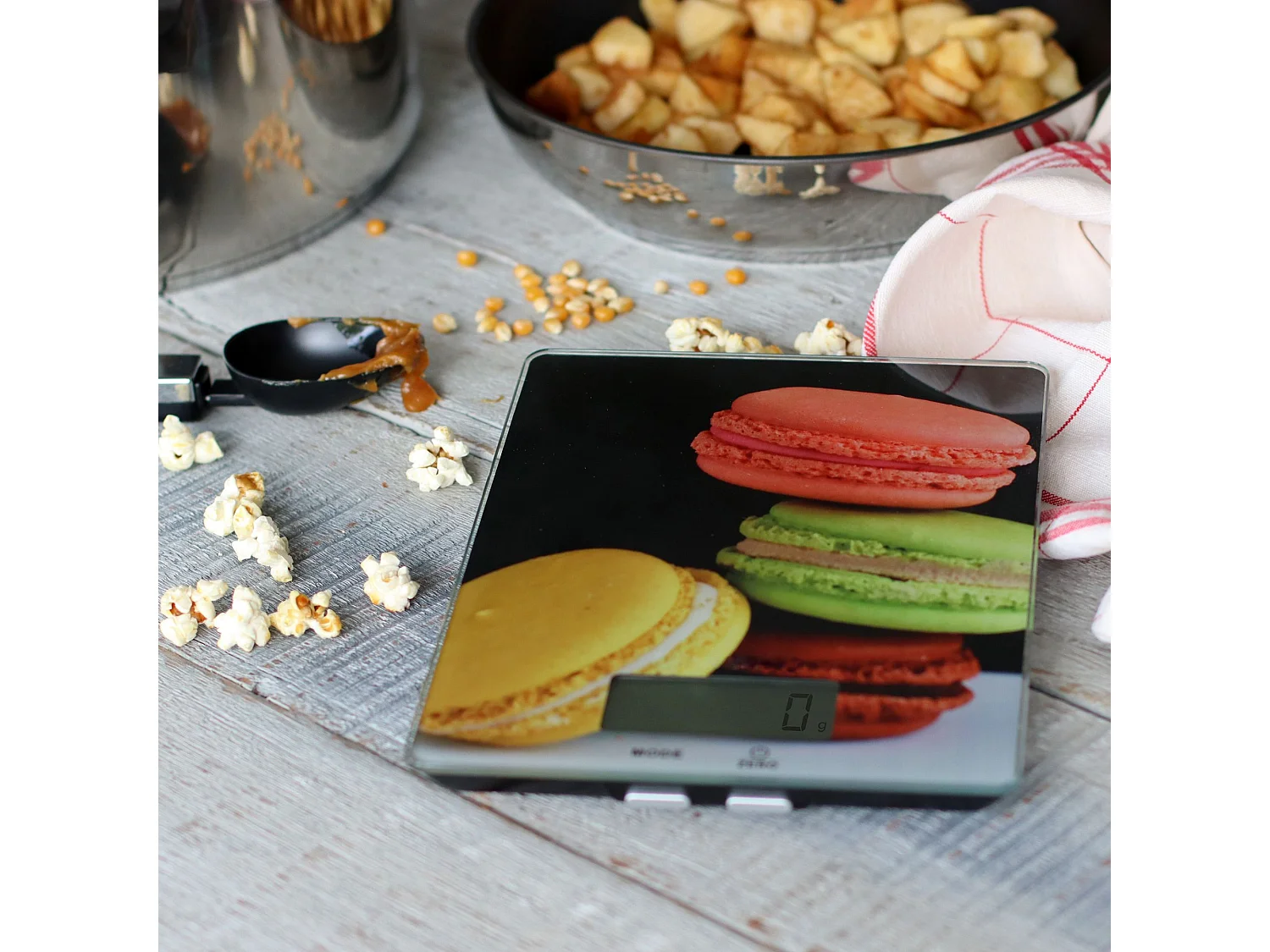 Menastyl - Balance De Cuisine Jade Electronique Avec Decor Macaron 5kg 1g