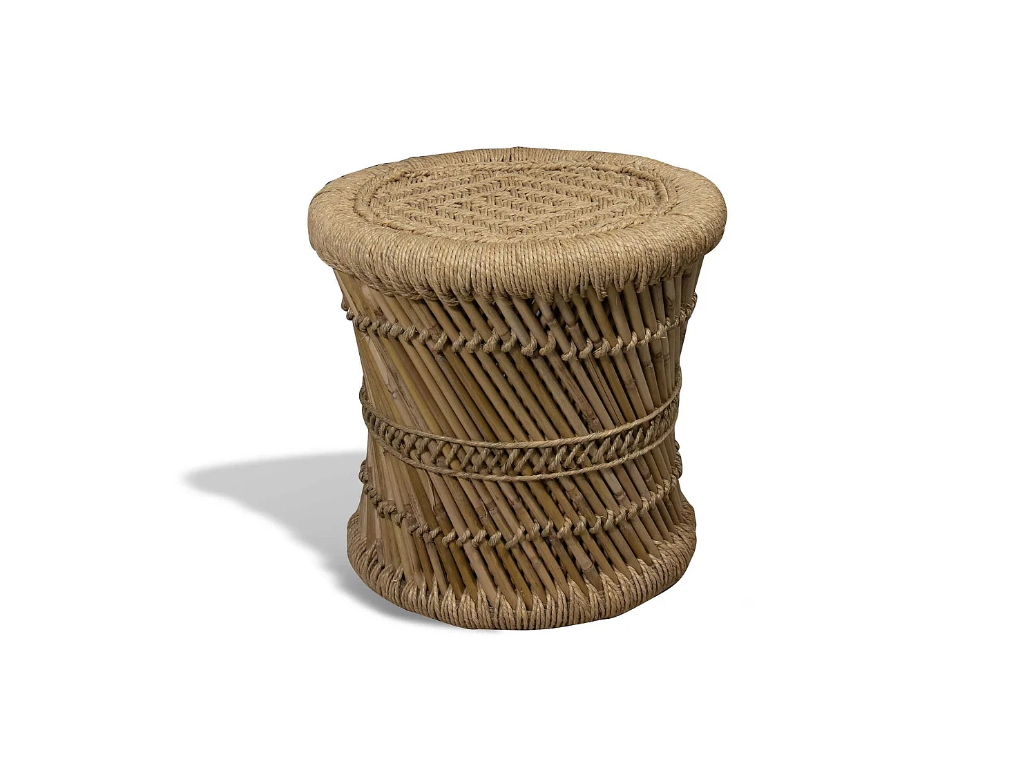 Now's Home - Meuble D'appoint En Bambou Tresse Naturel