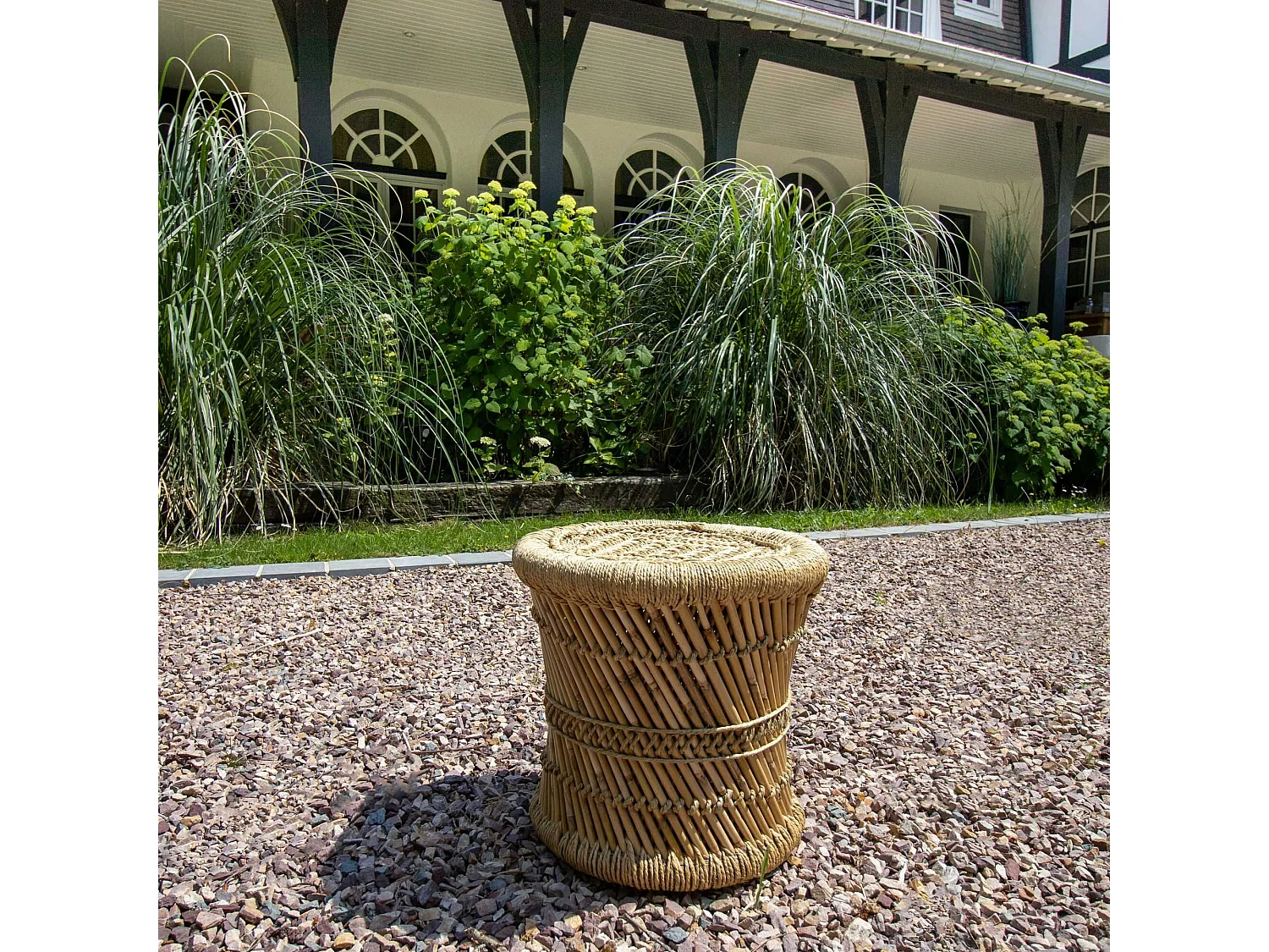 Now's Home - Meuble D'appoint En Bambou Tresse Naturel