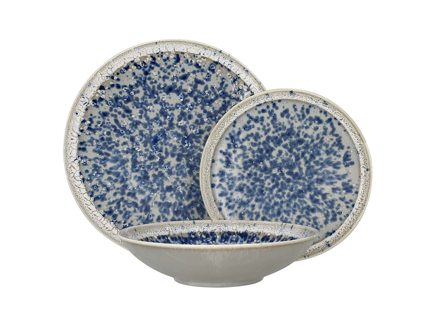 Novastyl - Assiette Grande Calotte Saphir 26cm En Porcelaine Bleu