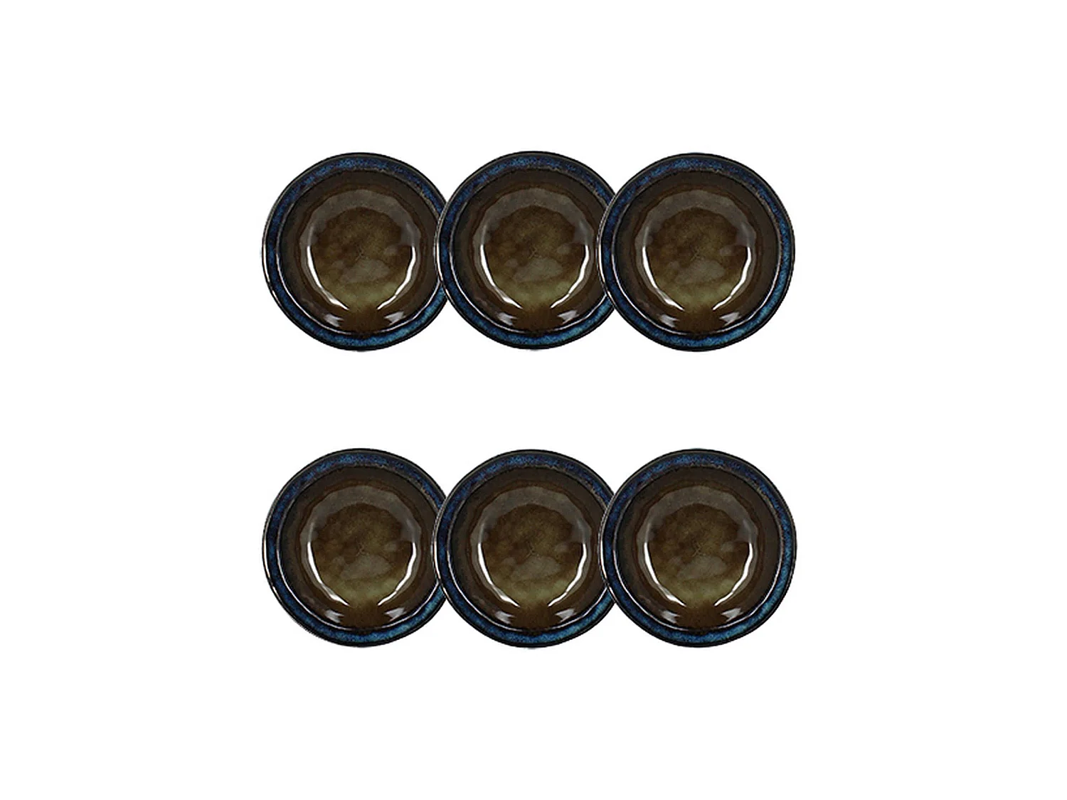 Ogo Living - Lot 6 Assiettes Creuses Certaldo 19cm En Gres Marron