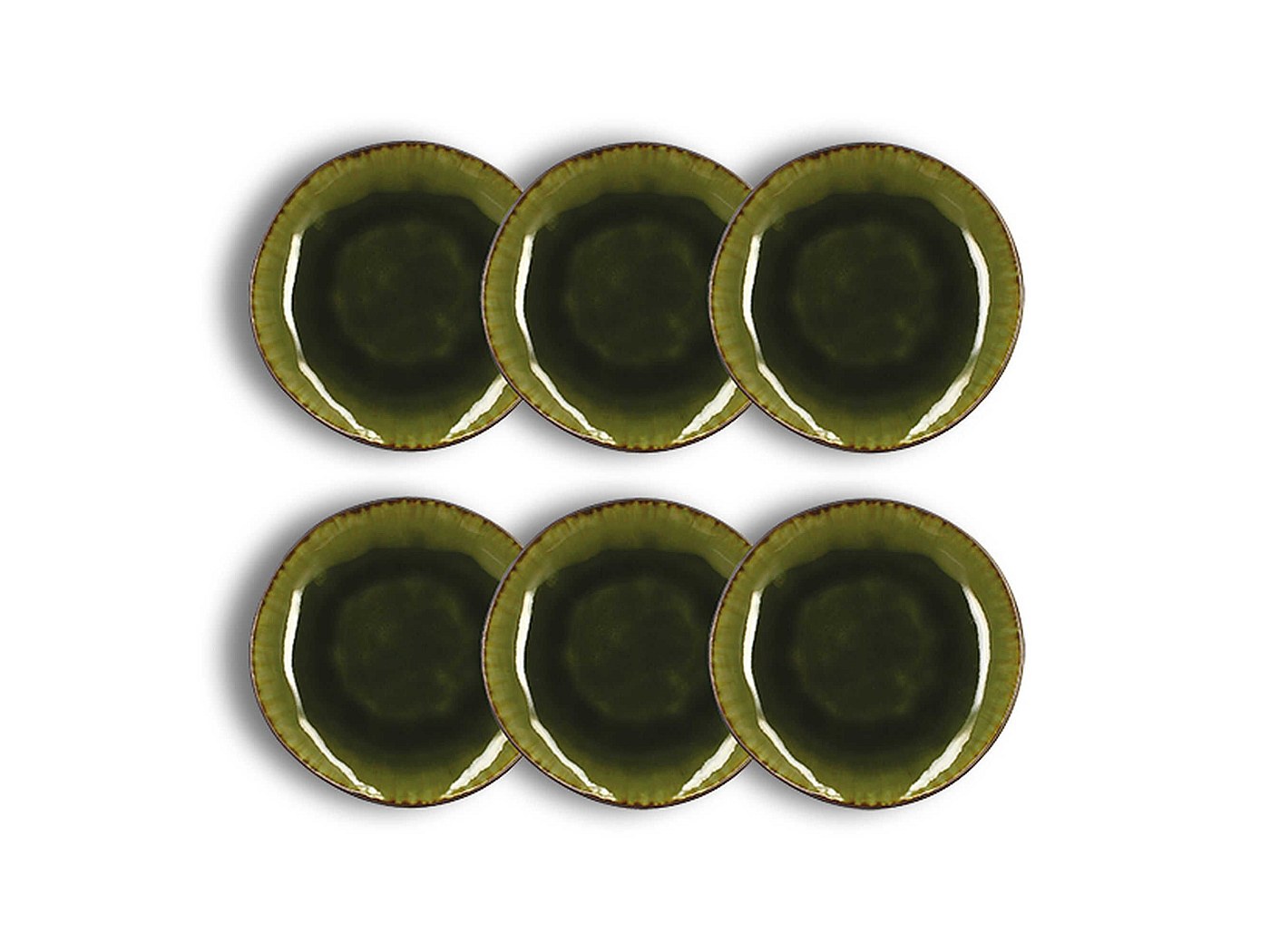 Lot De 6 Petites Assiettes Plates à Dessert Vega Mamoro - En Grès, Neuves Sous Blister