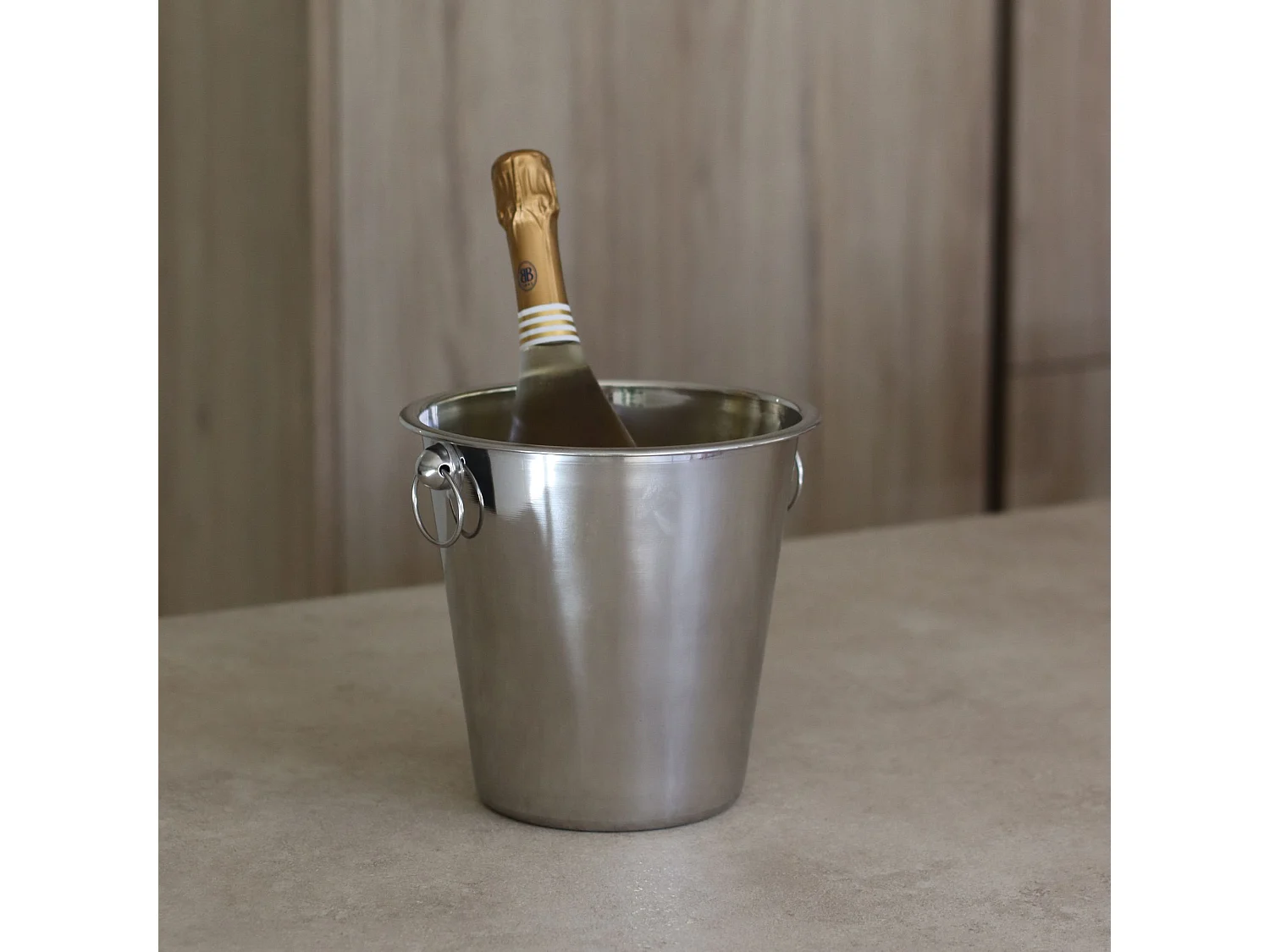 Novastyl - Seau à Champagne En Acier Inoxydable Avec Poignées