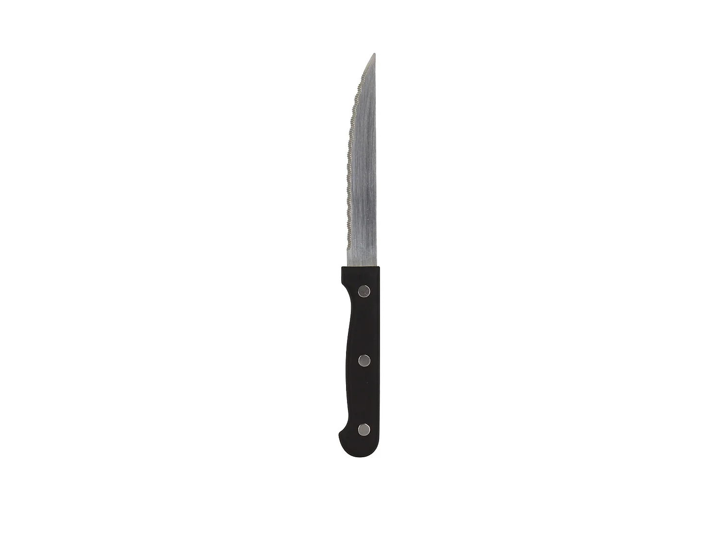 Novastyl - Lot De 6 Couteaux A Steak Lame En Acier Inoxydable Manche Noir