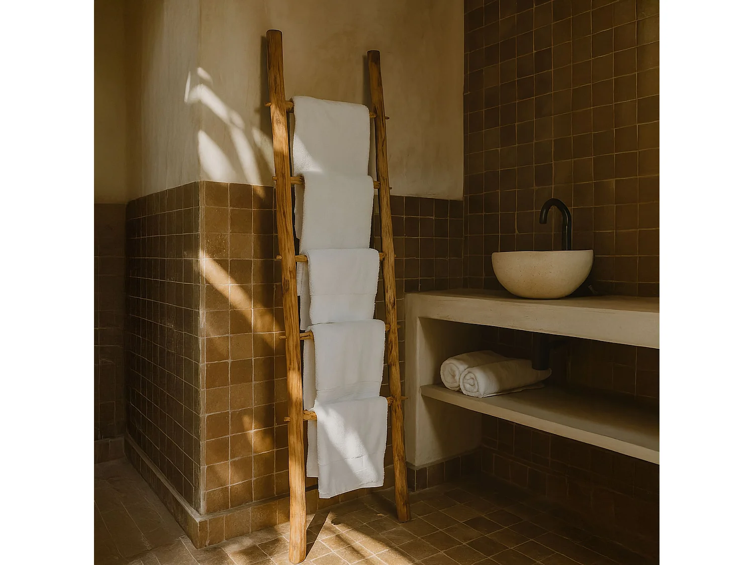 Now's Home - échelle En Teck Démontable 62xh200cm Kubu