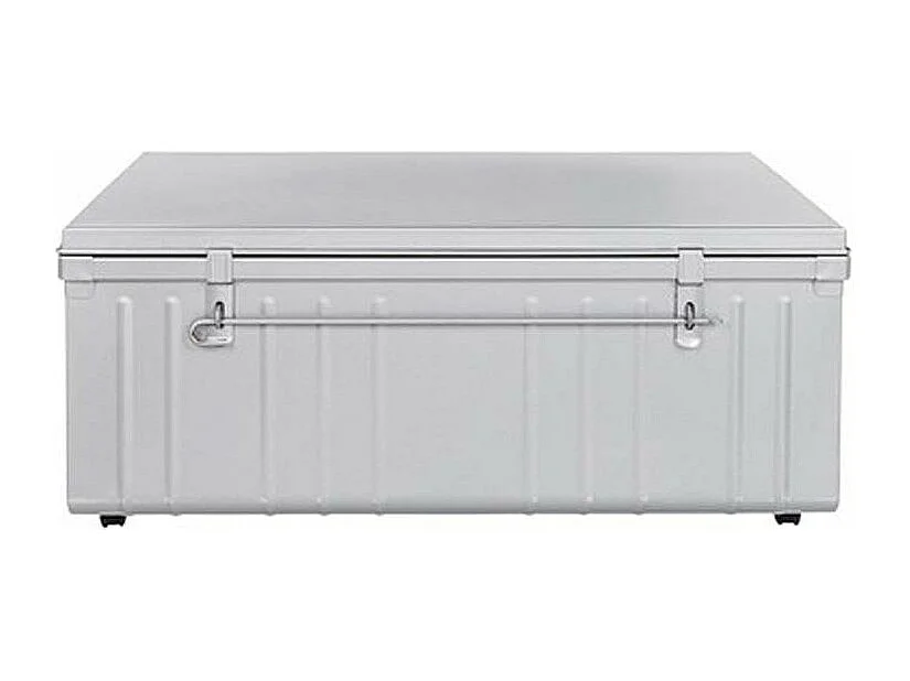 Table basse malle en métal Blanc