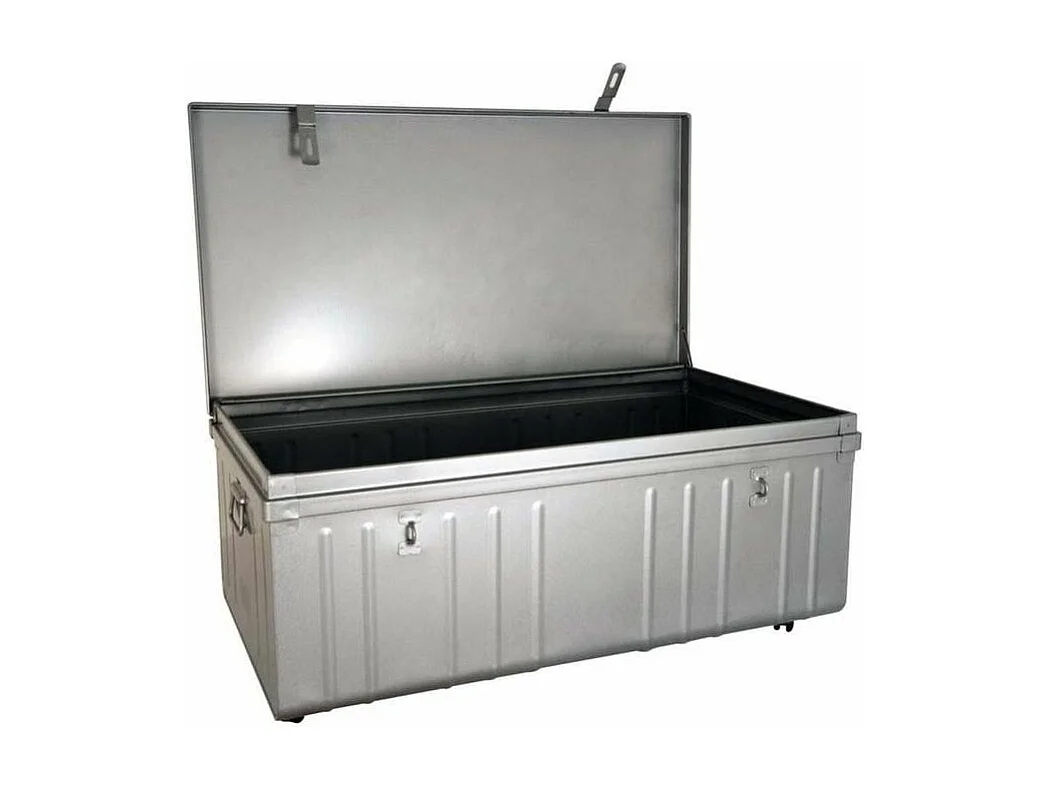 Table basse malle en métal Blanc