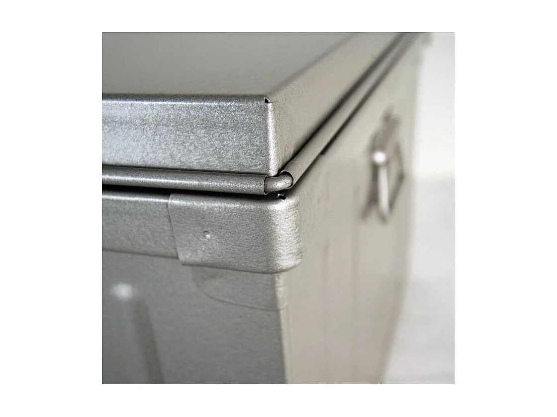 Table basse malle en métal Blanc