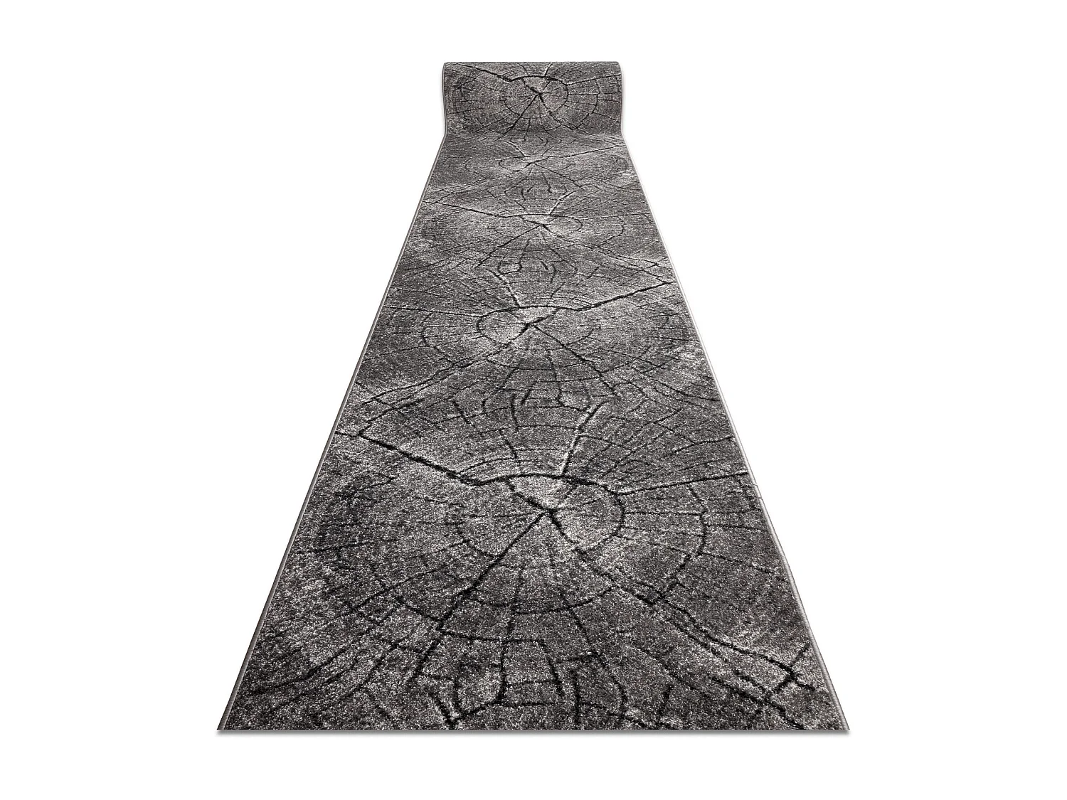 Chodnik SILVER Tronko Pień drzewo drewno szary 120cm 120x620 cm