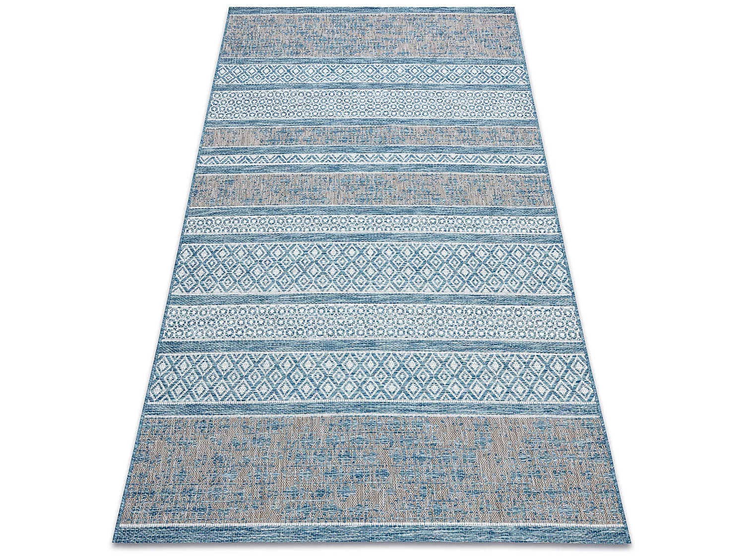 Sisal tapijt SISAL LOFT 21118 BOHO ivoor/zilver/blauw 120x170 cm