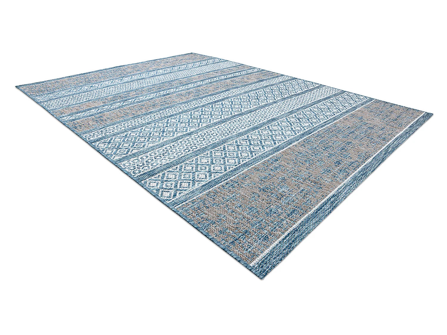 Sisal tapijt SISAL LOFT 21118 BOHO ivoor/zilver/blauw 120x170 cm